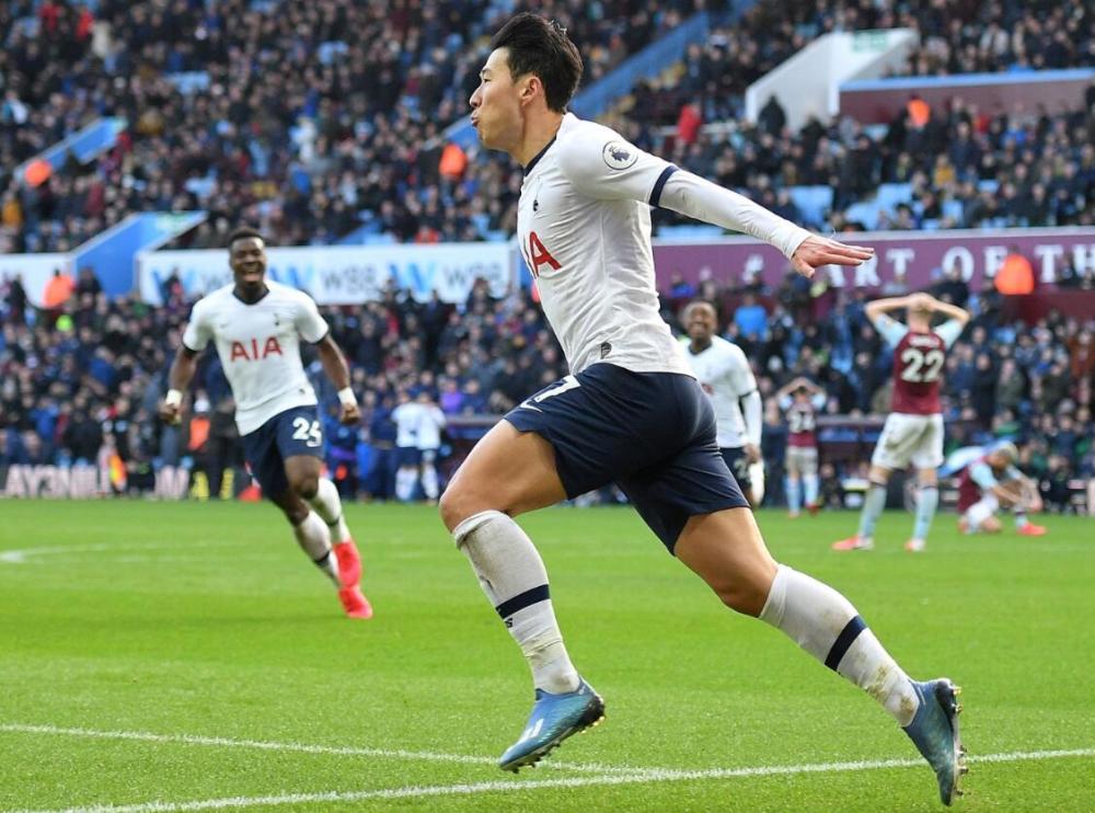  孙兴慜梅开二度助热刺击败维拉取关键三分